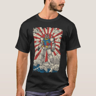 T-shirt Homme de la Grande Vague de Kanagawa Robot Anime M