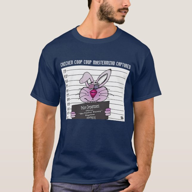 T-shirt homme de la marine de Bunny de Pâques (Devant)