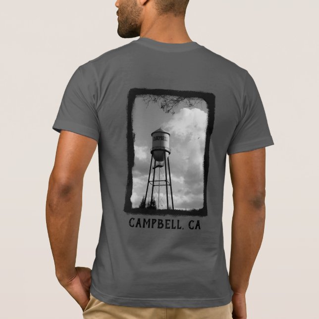 T-shirt homme de la tour d'eau Campbell CA (Dos)