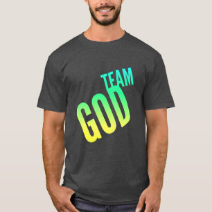 T-shirt homme de l'équipe Dieu en vert et jaune
