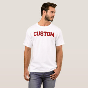 T-shirt homme de l'université White & Red CUSTOM