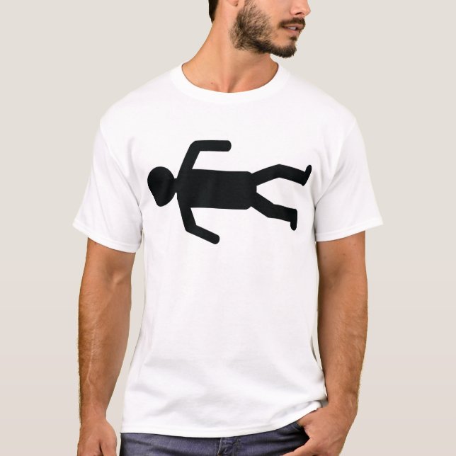 T-shirt homme de mort sur l'icône du sol (Devant)