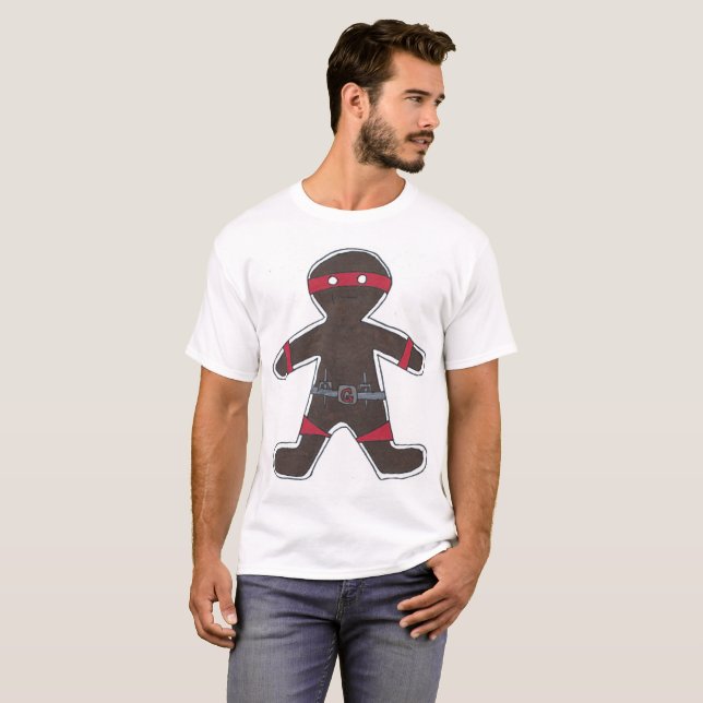 T-shirt Homme de Ninjabread (rouge) (Devant entier)