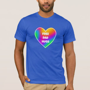 T-shirt homme de Rainbow Heart pour papa gratuit