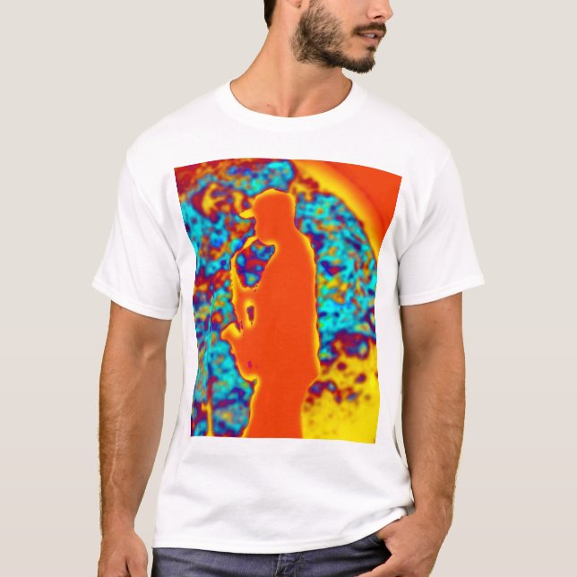 T-shirt Homme de saxo (Devant)