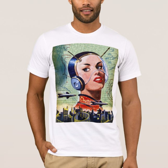 T-shirt homme de science-fiction rétro (Devant)