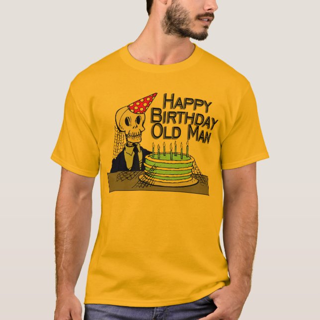 T-shirt Homme de toile d'araignée de joyeux anniversaire (Devant)