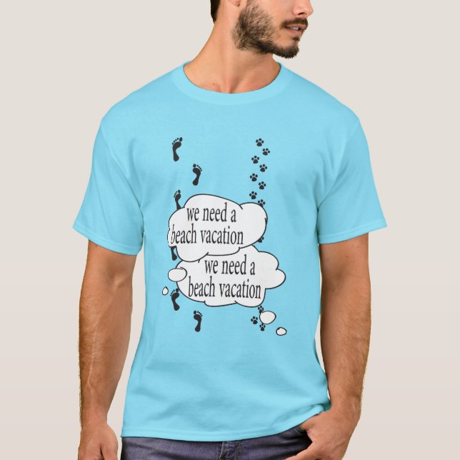 T-shirt homme de vacances (Devant)