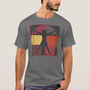 T-shirt Homme de Vitruvian de bloc de couleur