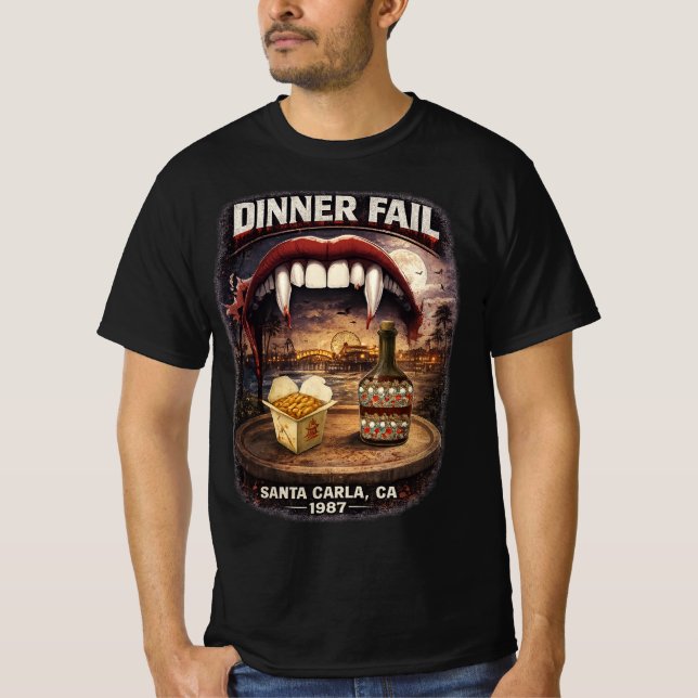 T-shirt homme "Dinner Fail" valeur foncée (Devant)