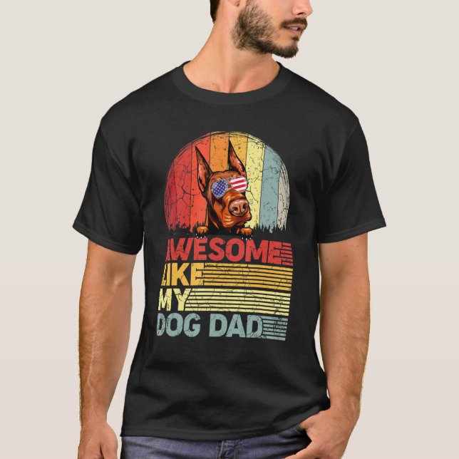 T-shirt homme Doberman décontracté Awesome comme m (Devant)