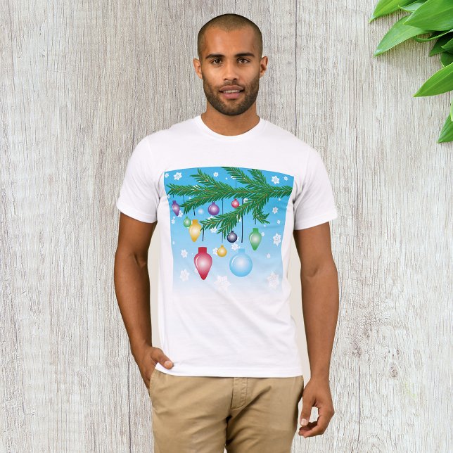 T-shirt Homme d'ornements d'arbre de Noël (Créateur téléchargé)