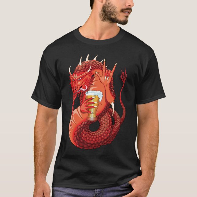 T-shirt homme Drinking Dragon (Devant)