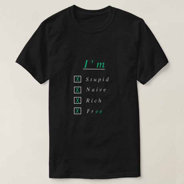 T-shirt homme drôle avec texte - personnalisable (Design devant)