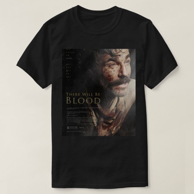 T-shirt Homme Drôle Il Y Aura Du Sang Autre Poster (Design devant)