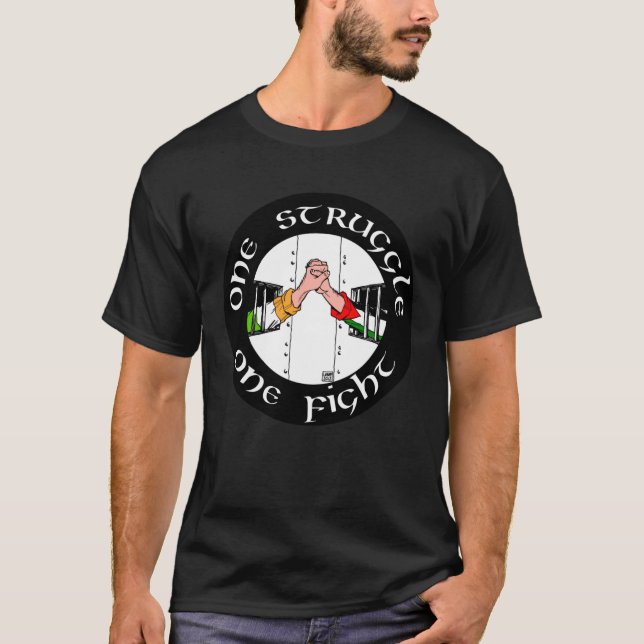 T-shirt Homme drôle Irlande Palestine Une lutte un combat  (Devant)