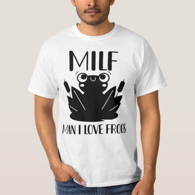 T-shirt Homme drôle J'aime grenouilles femmes hommes migno (Devant)