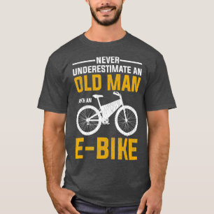T-shirt Homme Drôle Moto Électrique Conception Vieux Homme