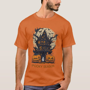 T-shirt homme éffrayant Halloween Treehouse