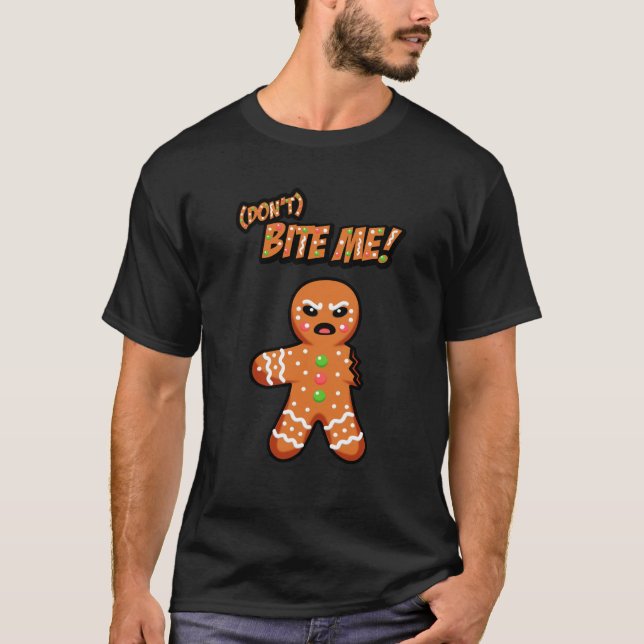T-shirt Homme en colère, ne me mords pas ! (Devant)