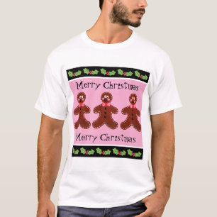 T-shirt Homme en pain d'épice de Noël personnalisé