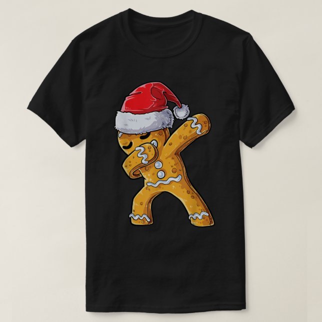 T-shirt Homme en pain d'épices Dabbing Design de Noël drôl (Design devant)