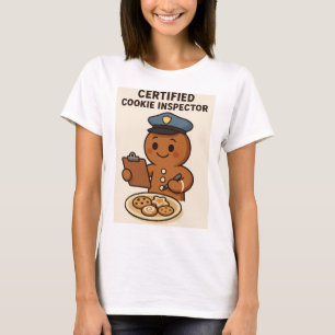 T-shirt Homme en pain d'épices inspecteur de cookies certi