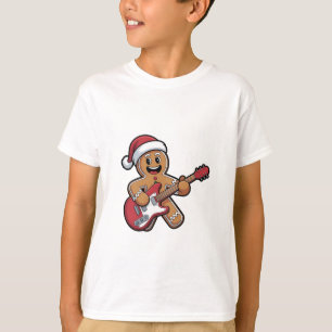 T-shirt Homme en pain d'épices joue de la guitare électriq