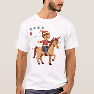 T-shirt Homme en pain d'épices vintage chevauchant une lic