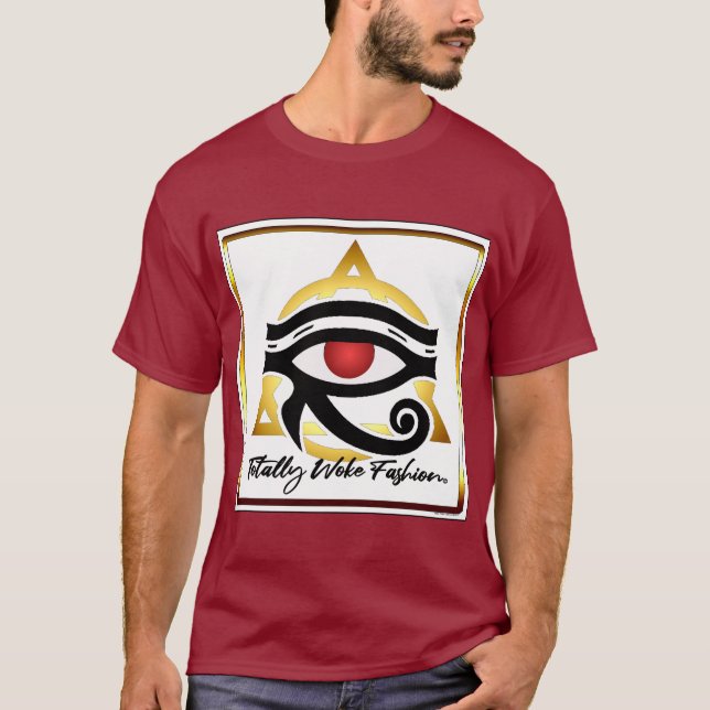 T-shirt Homme entièrement Woke Fashion Bourgogne (Devant)