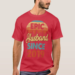 T-shirt Homme Epic Mari depuis 2019 3 ans Mariage Anniv