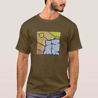 T-shirt Homme Escalade de la falaise au coucher du