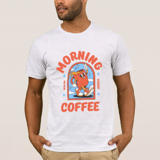 T-shirt homme et femme - Café du matin