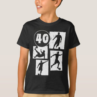 T-shirt Homme Femme 40 ans Footballeur Football 40 ans 