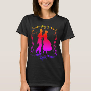 T-shirt Homme Femme Attire Officielle Silhouette Arc-en-ci
