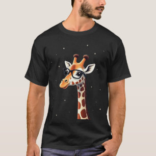 T-Shirt Homme Femme Girafe Hipster Bonne Humeur Ch