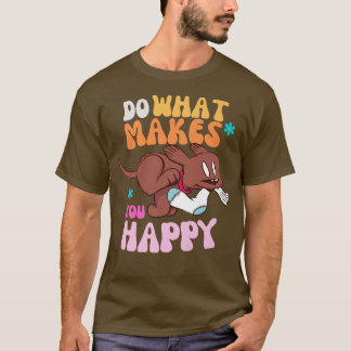 T-shirt homme/femme 'Happy Labrador Retro' vibes d