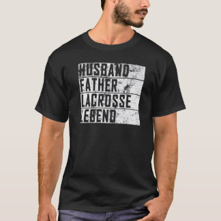 T-shirt Homme Fête des pères Mari Père Lacrosse Légende La
