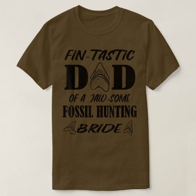 T-shirt Homme Fintastic Papa D'Une Épouse De Chasse Fossil (Design devant)