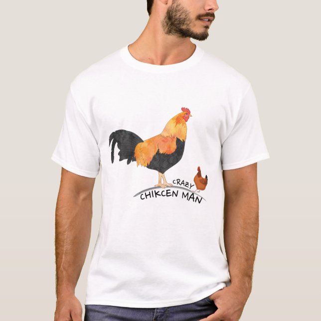 T-shirt Homme fol de poulet (Devant)