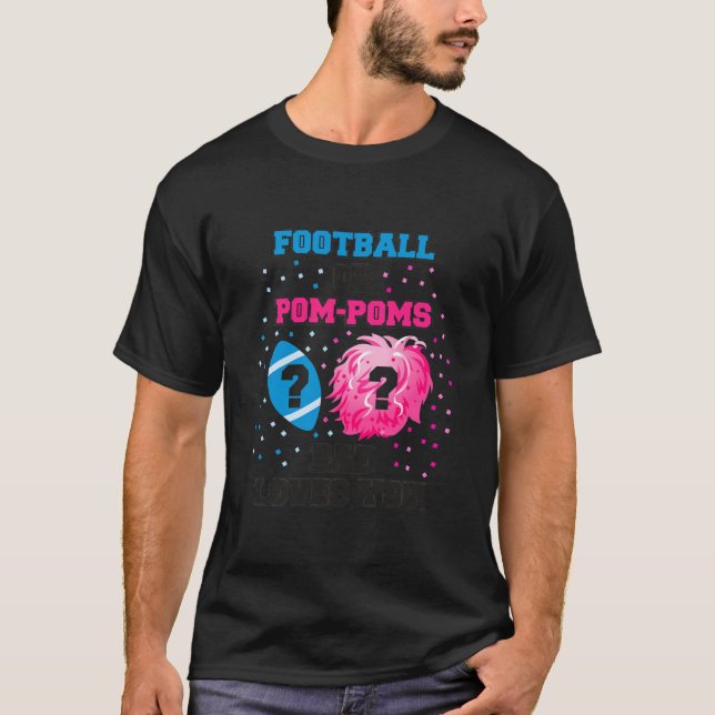 T-shirt Homme Football ou Pom Poms Genre Révéler Chemise P (Devant)