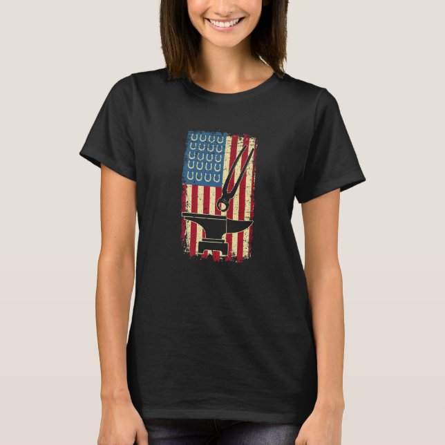T-shirt Homme Forgeron Fer à Cheval Maréchal Ferrant Drape (Devant)