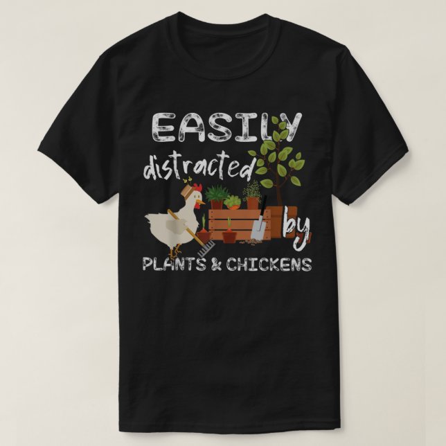 T-shirt Homme fou de poulet (Design devant)