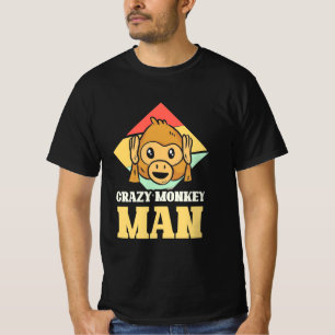 T-shirt Homme fou de singe
