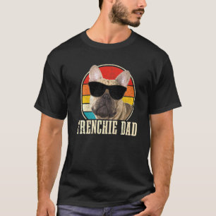 T-shirt Homme Frenchie Papa Français Bolldog Vintage Sungl