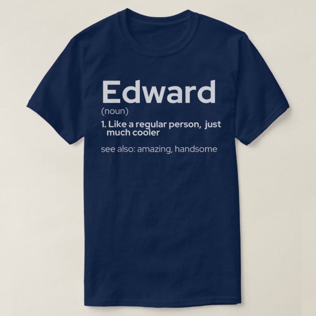 T-shirt Homme Funny Personnalisé Prénom Edward  (Design devant)