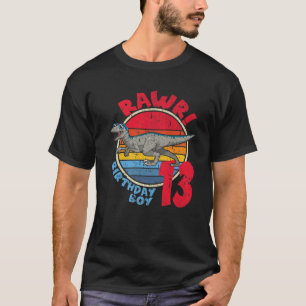 T-shirt Homme Garçon 13E Anniversaire I Rawr! Velociraptor