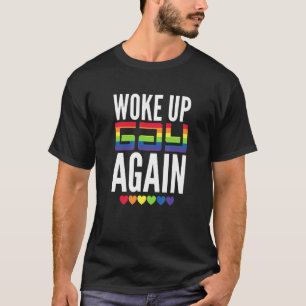 T-shirt Homme Gay pride LGBT Rainbow se réveille gay encor
