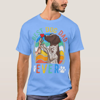 T-shirt Homme German Shorthaired Pointer Meilleur Papa Chi