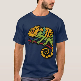 T-shirt homme graphique lézard coloré rétro